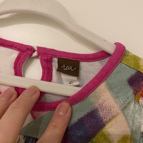 Tea Collection Multicolored Ribbon Stripe Long Sleeved Dress, Size 4T - Picture 3 of 5